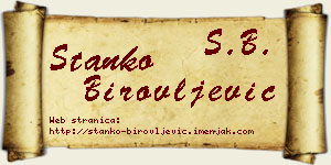 Stanko Birovljević vizit kartica
